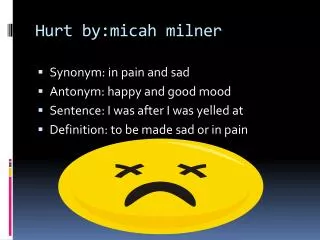Hurt by:micah milner