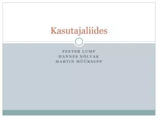 kasutajaliides