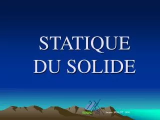 statique du solide