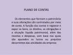 PLANO DE CONTAS - slide 1