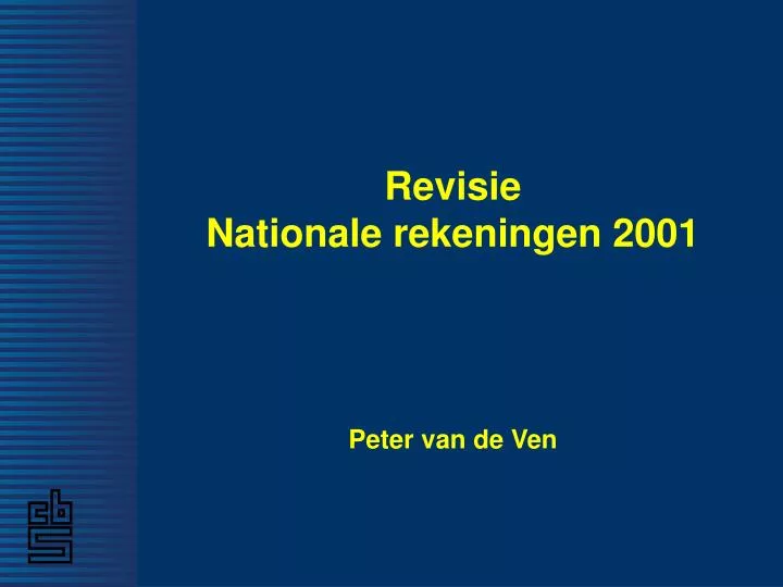 revisie nationale rekeningen 2001