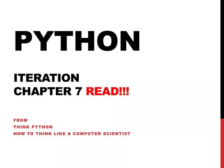 python iteration chapter 7 read