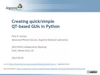 Creating quick/simple QT-based GUIs in Python