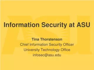 information security at asu