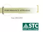 PERFORMANCE APPRAISAL - slide 1