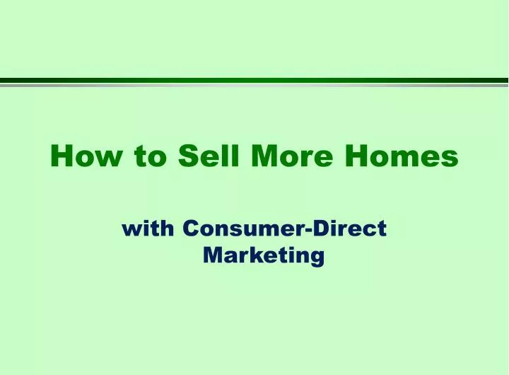 how to sell more homes