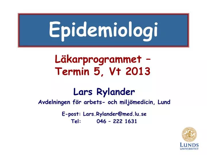 l karprogrammet termin 5 vt 2013