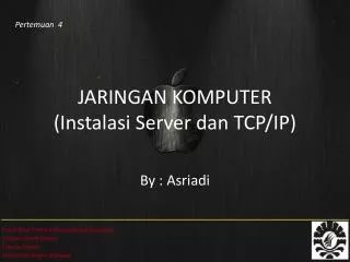 jaringan komputer instalasi server dan tcp ip