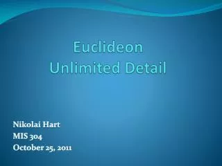 Euclideon Unlimited Detail
