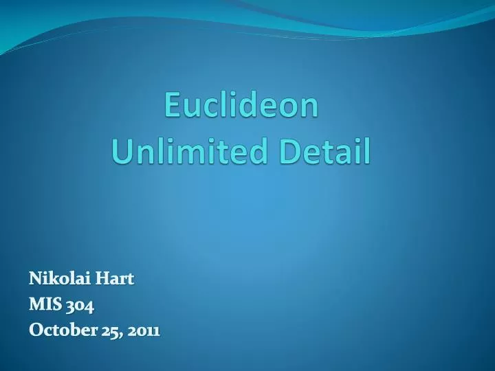 euclideon unlimited detail