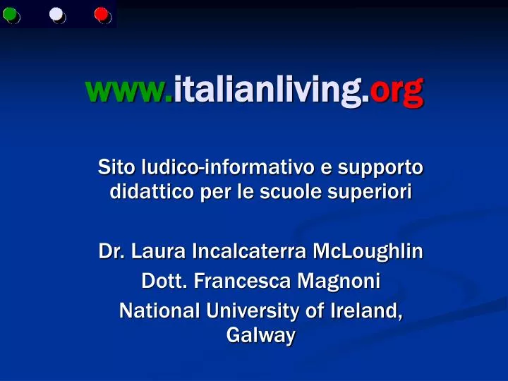 www italianliving org