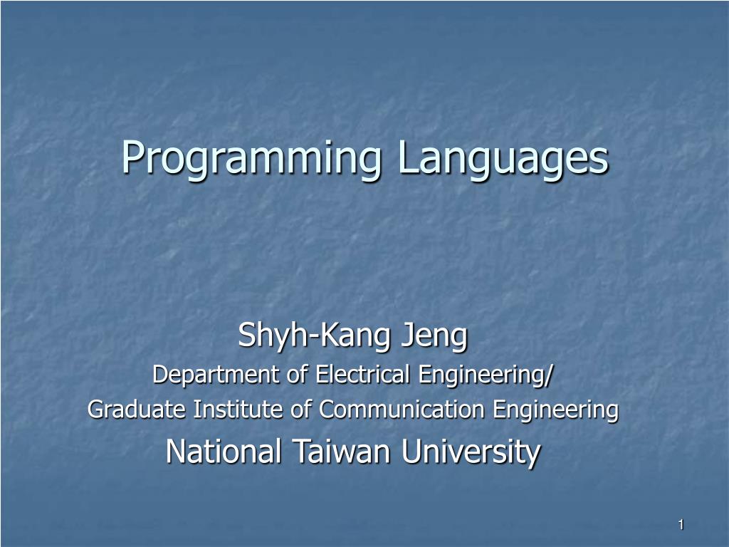 PPT - Programming Languages PowerPoint Presentation, free download - ID ...