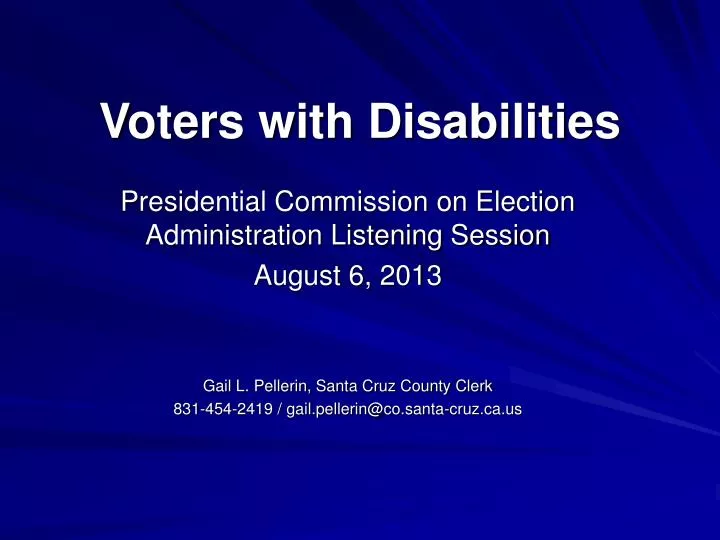 voters with disabilities