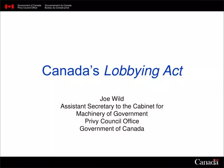 canada s lobbying act
