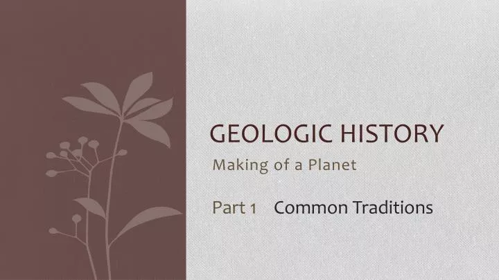 geologic history