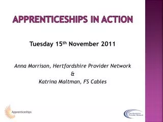 Apprenticeships in action