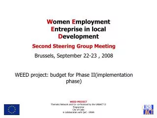 Second Steering Group Meeting Brussels, September 22-23 , 2008