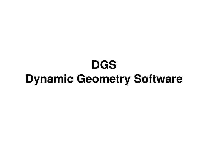 dgs dynamic geometry software