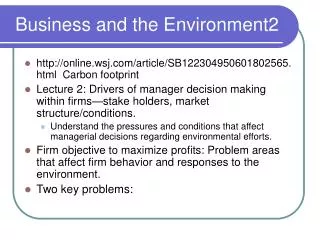 Business and the Environment2