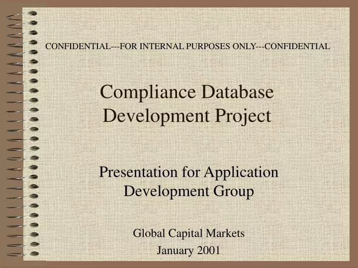 compliance database development project
