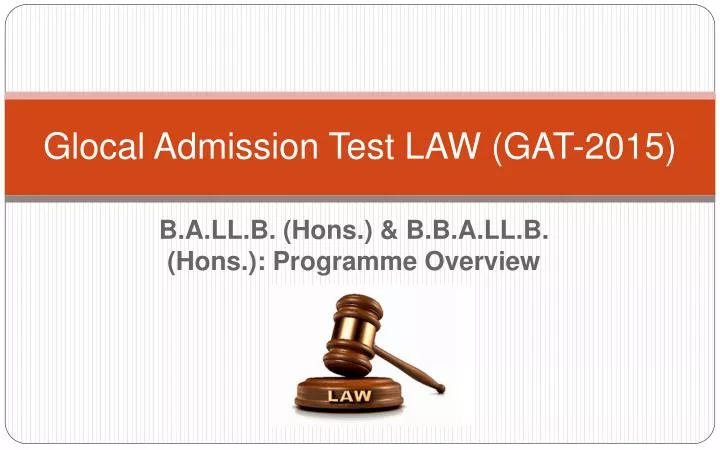 glocal admission test law gat 2015