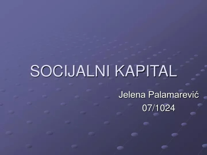 socijalni kapital