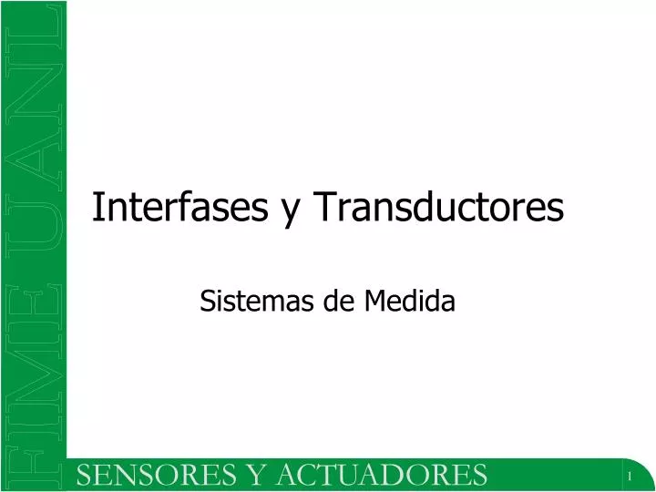 interfases y transductores