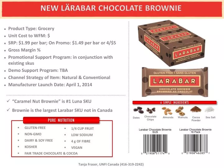 new l rabar chocolate brownie