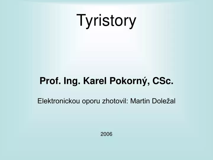 tyristory