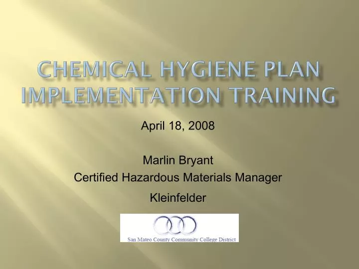 chemical hygiene plan implementation training