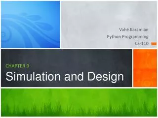 CHAPTER 9 Simulation and Design