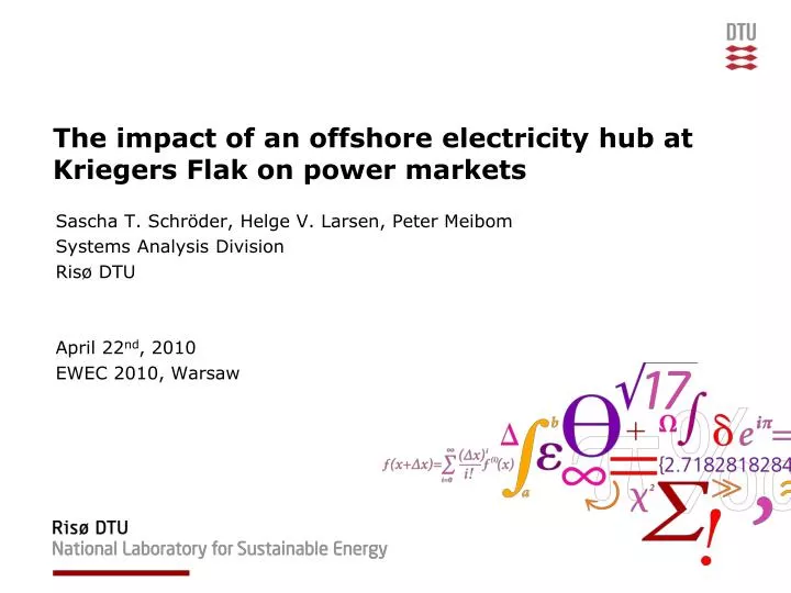 the impact of an offshore electricity hub at kriegers flak on power markets