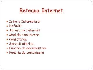 reteaua internet