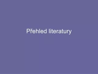 p ehled literatury