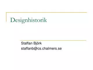 designhistorik
