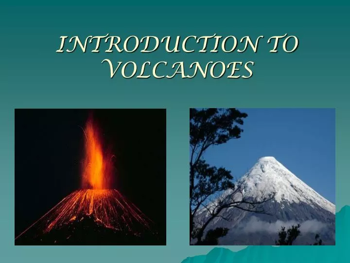 introduction to volcanoes