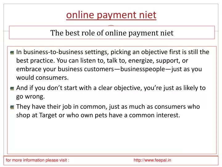 online payment niet