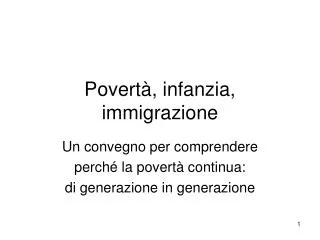 povert infanzia immigrazione