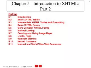 Chapter 5 - Introduction to XHTML: Part 2