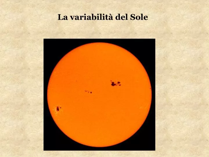 la variabilit del sole