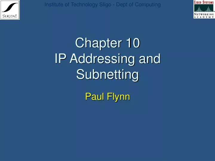 chapter 10 ip addressing and subnetting