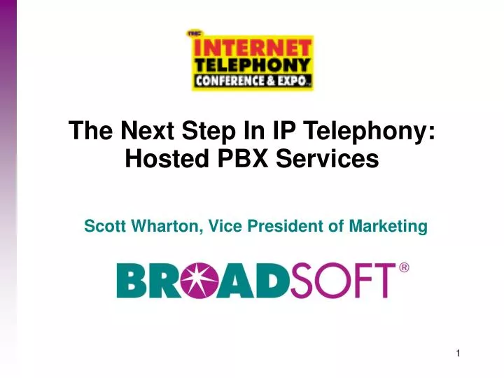 the next step in ip telephony hosted pbx services