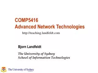 COMP5416 Advanced Network Technologies