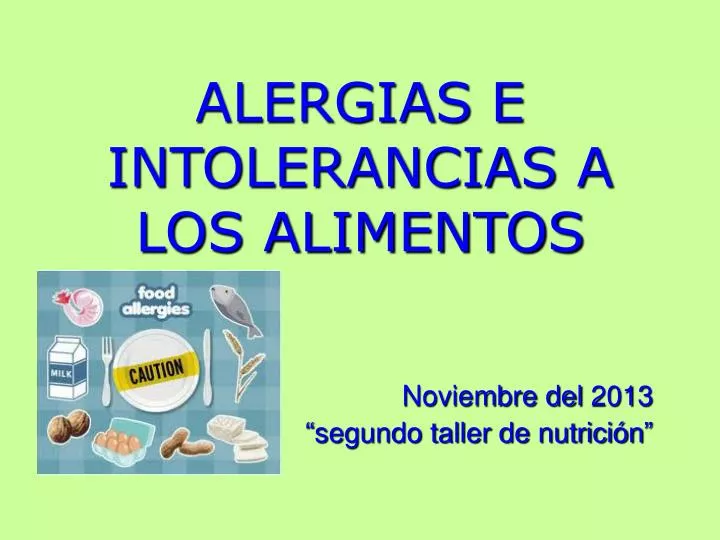 alergias e intolerancias a los alimentos