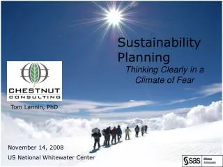 Sustainability Planning Thinking Clearly in a Climate of Fear