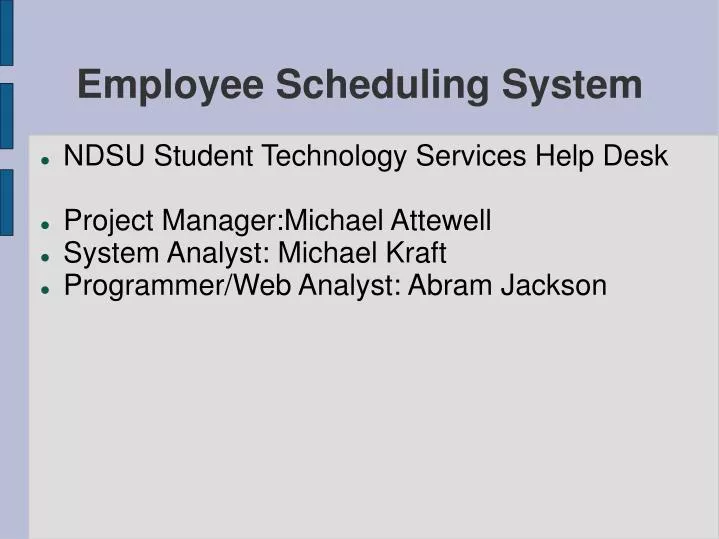 employee scheduling system