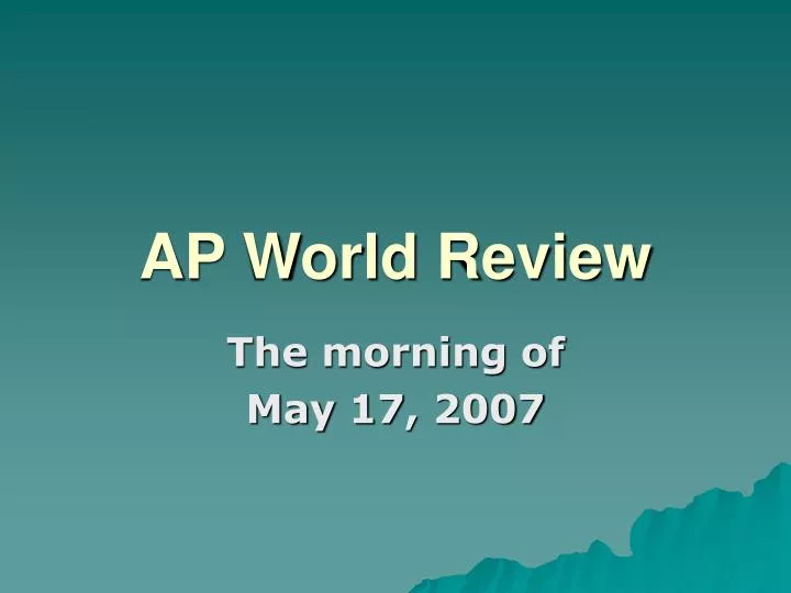 ap world review