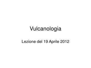 vulcanologia