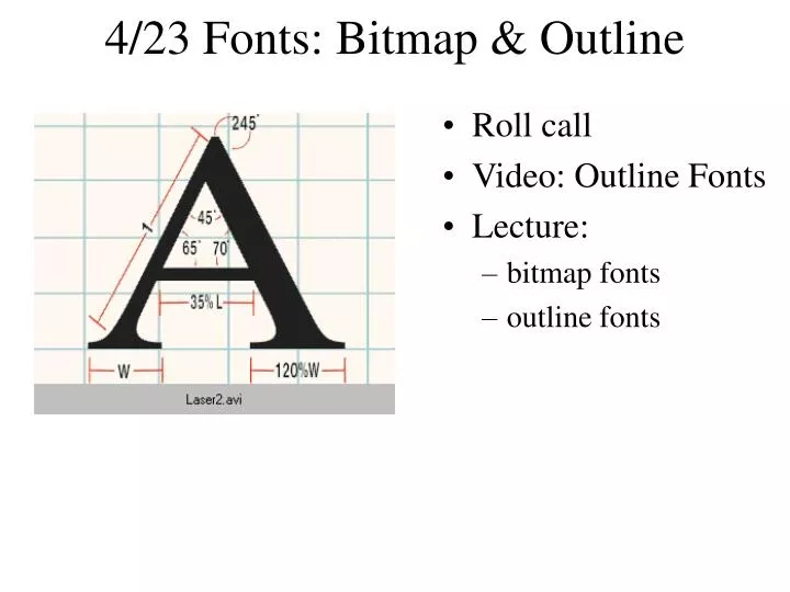4 23 fonts bitmap outline
