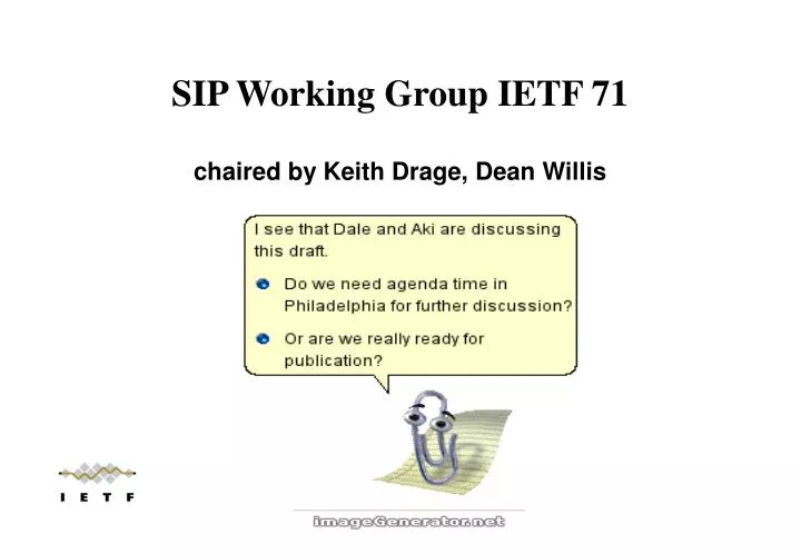 sip working group ietf 71